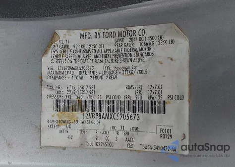 2012 Ford Mustang V6 Premium z USA, uszkodzony, nr VIN 1ZVBP8AMXC5205673